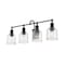 Z-Lite Bryant 4 Light Vanity, Matte Black And Clear Seedy 734-4V-MB - alternate 1